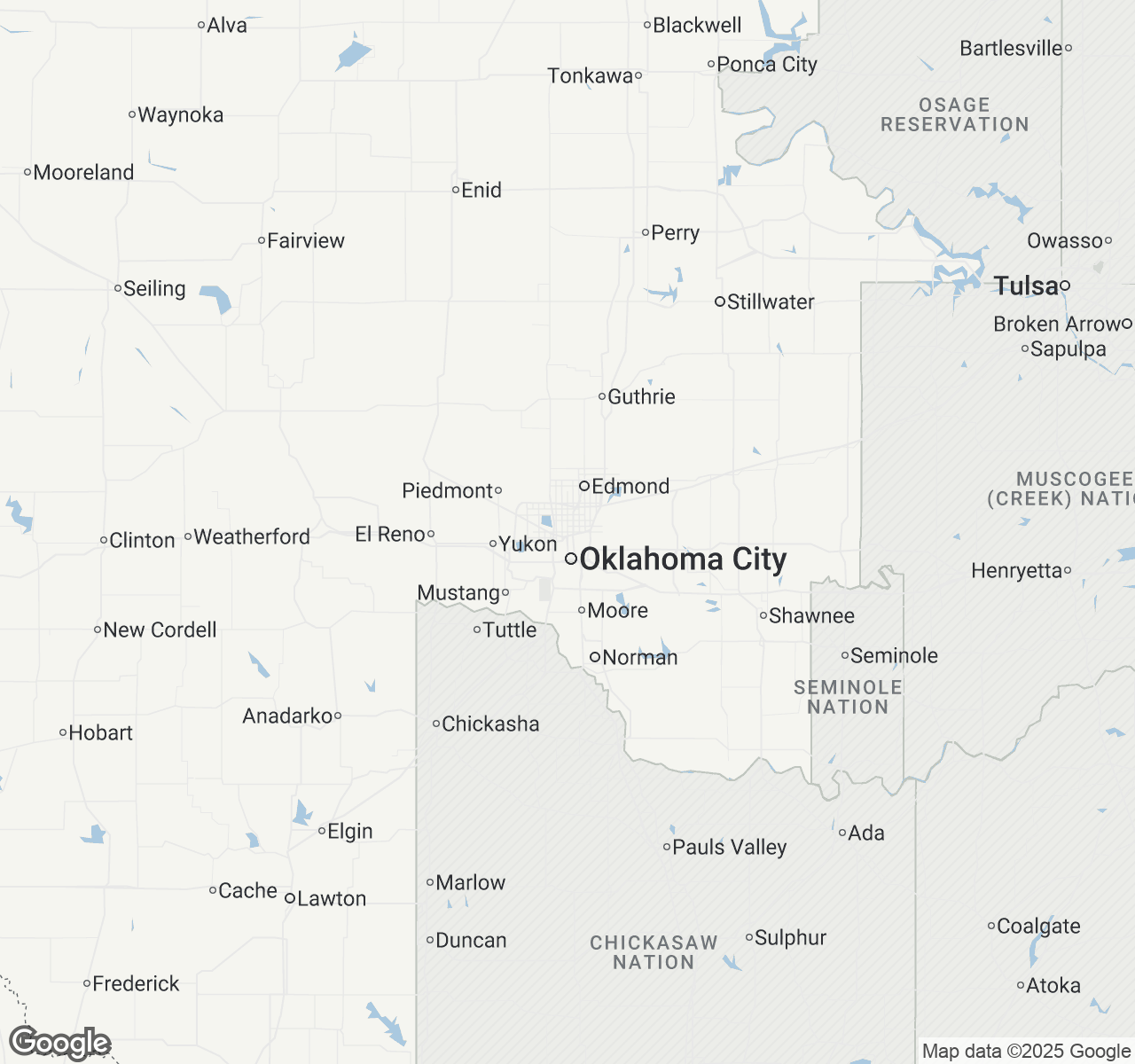 Map of Oklahoma City