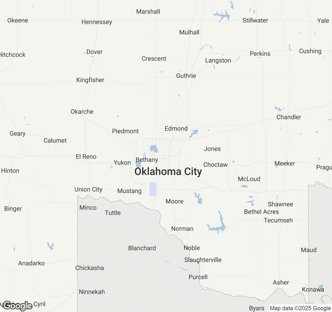 Map of Oklahoma City